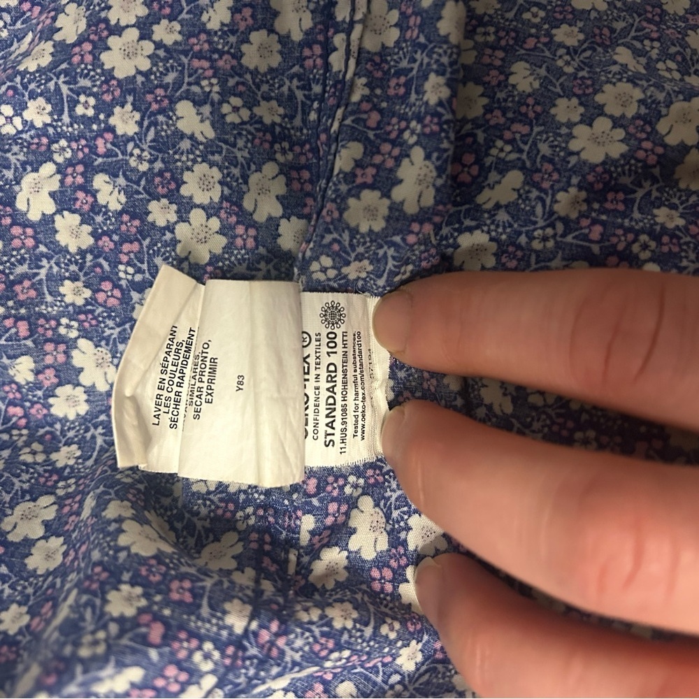 Tommy Hilfiger Navy Floral Button Down Shirt - Picture 6 of 7
